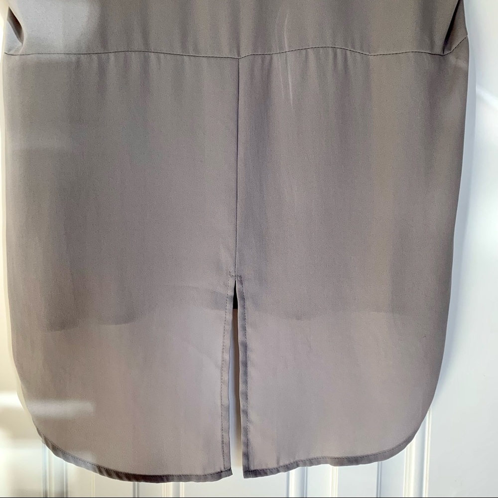 ❌DONATED❌ DANIEL RAINN (NORDSTROM) Slate Gray Sleeveless High-Low Blouse - Picture 8 of 10